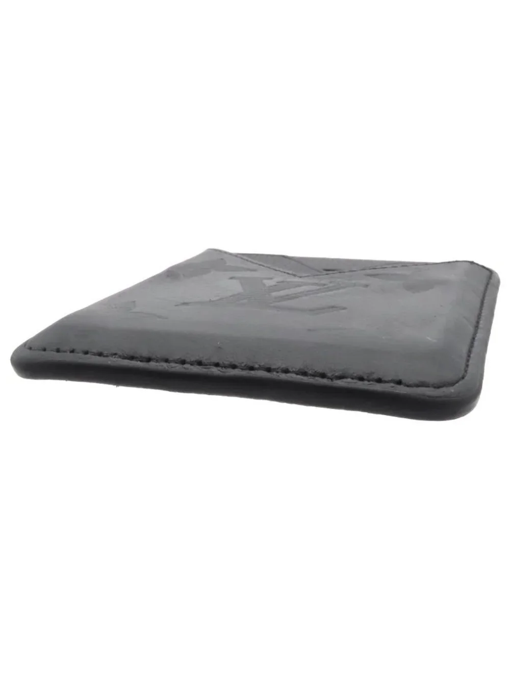 Louis Vuitton Card Case Magnet Black Monogram Shadow